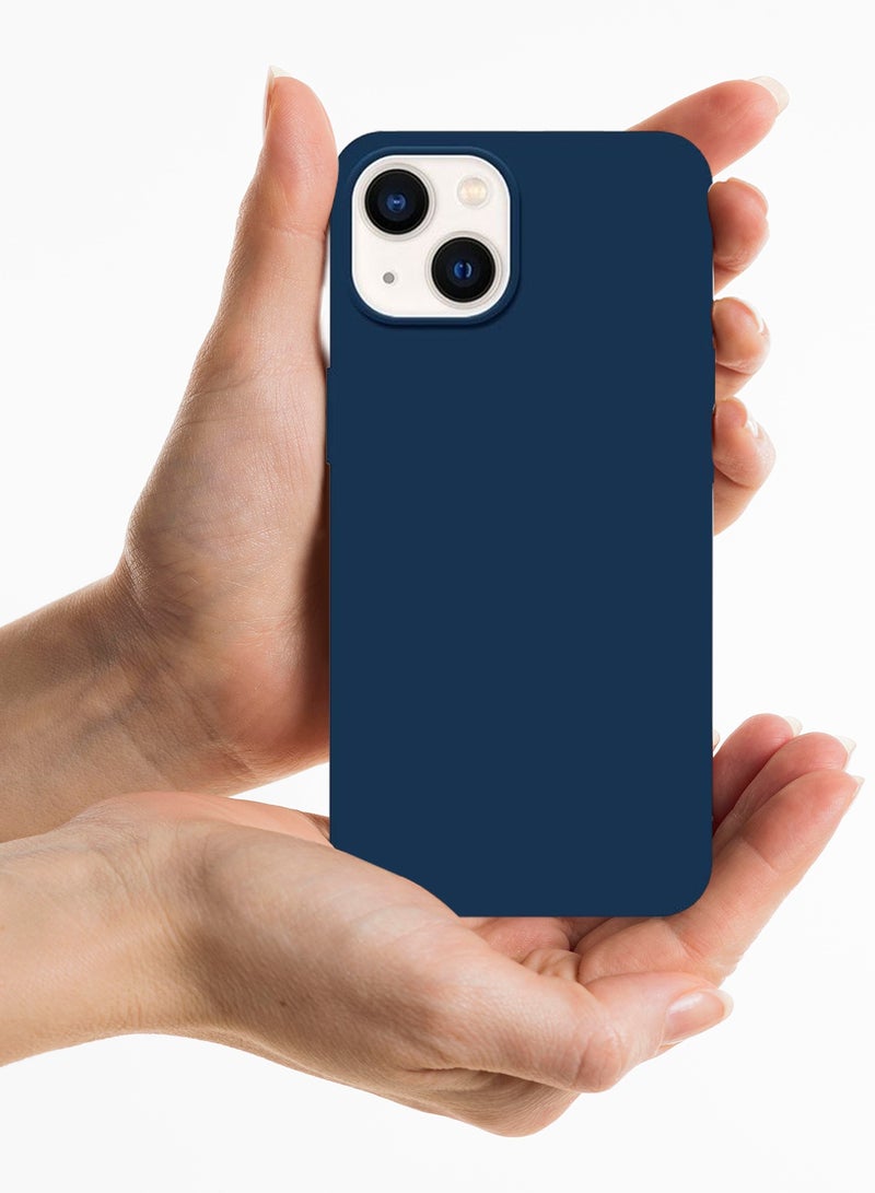 CATANES Protective Soft Silicone Case Cover for iPhone 13/14 - Dark Blue - Image 2