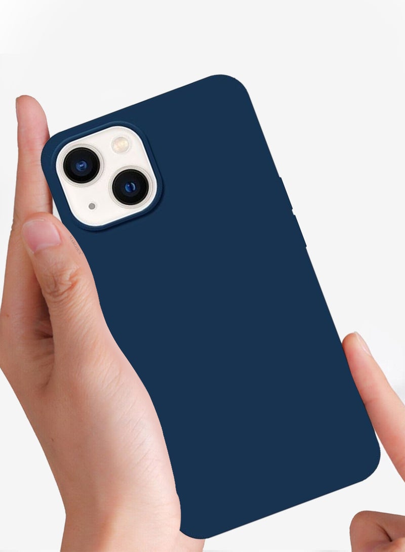 CATANES Protective Soft Silicone Case Cover for iPhone 13/14 - Dark Blue - Image 3