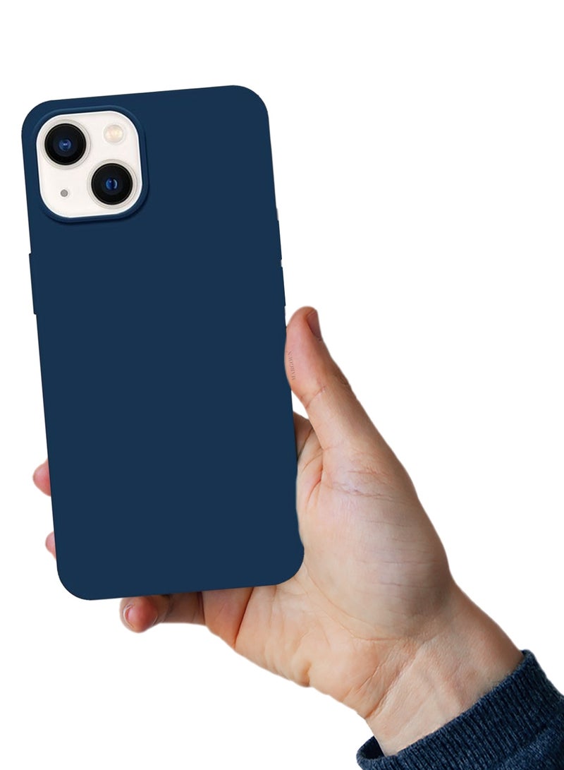 CATANES Protective Soft Silicone Case Cover for iPhone 13/14 - Dark Blue - Image 4