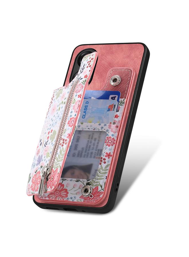 S-TOP Case For OPPO A9 2020 / A5 2020 Retro Painted Zipper Wallet Back Phone Case - Image 3