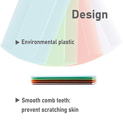 MoHern Flea Comb for Cats, 4 Pcs Lice Comb for Dogs, Double Sided Cat Comb for Short Hair of Pets or Humans by MoHern - Image 2