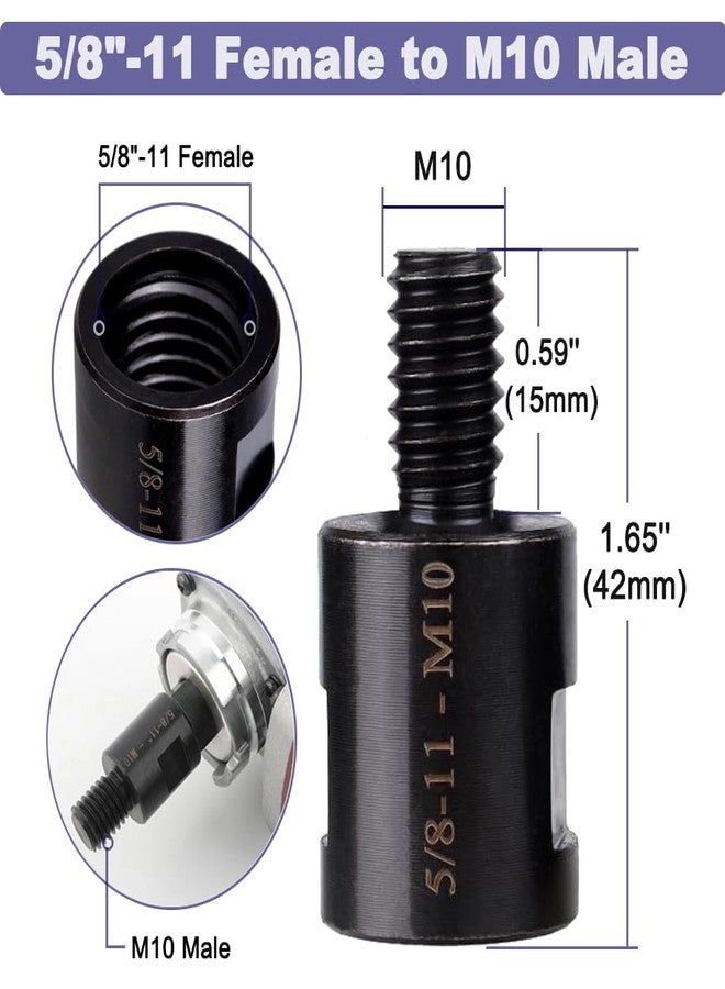 Saipe 2Pcs Angle Grinder Converter Adapters 5/8"-11 Female to M14/M10 Male, Attachments Interface Connector Thread for Polisher Drill Bit Connecting Tool - Image 2