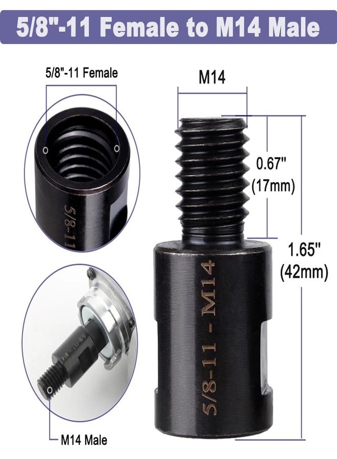 Saipe 2Pcs Angle Grinder Converter Adapters 5/8"-11 Female to M14/M10 Male, Attachments Interface Connector Thread for Polisher Drill Bit Connecting Tool - Image 3
