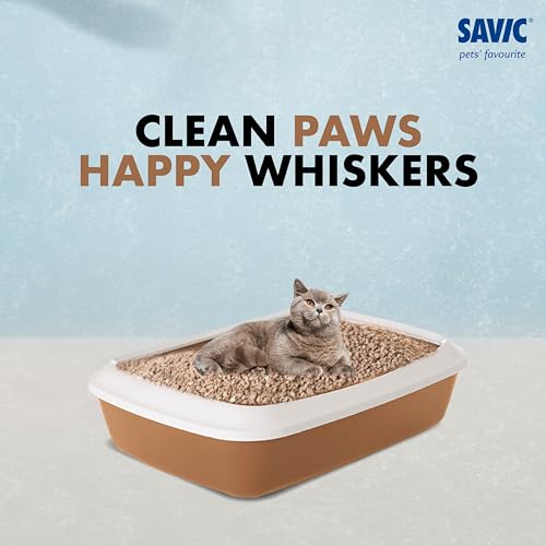 Savic Iriz Cat Litter Tray with Rim, 20", Prevent Throwing of cat Litter, Durable, Lightweight, Easy to use and Reduces Odor, Perfect Starter for Toilet Training Your Kitten, Nordic Brown - Image 4