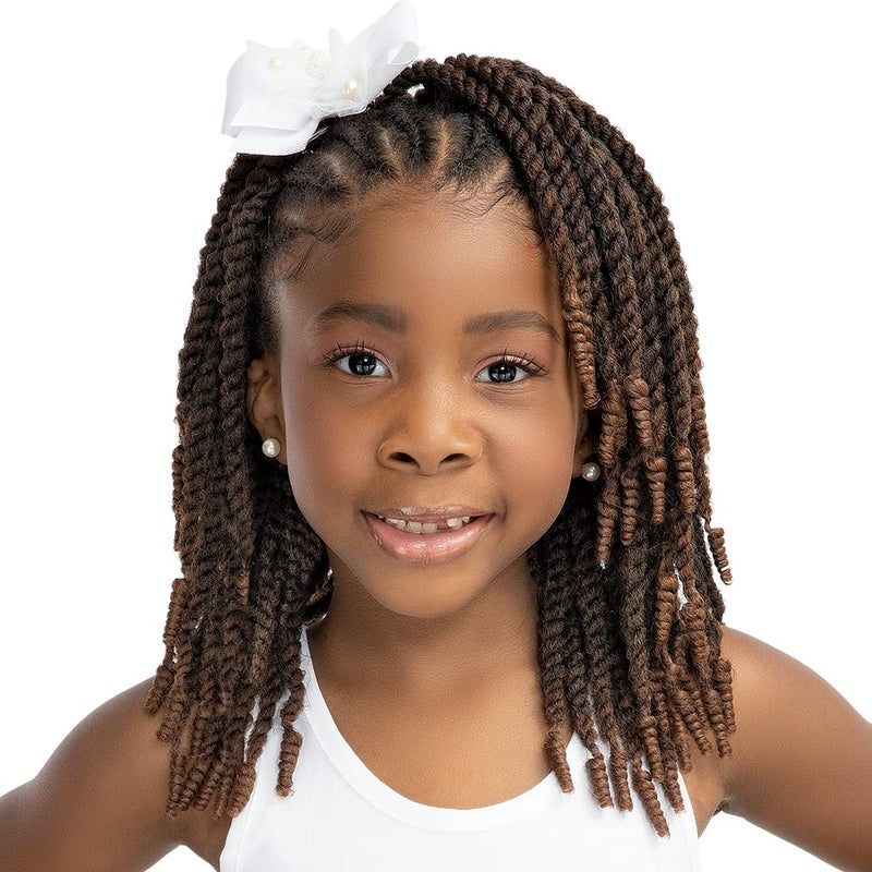 Janet Collection Teeny 3 x Senegal Curl Crochet Hair  Dreadlock Extensions Curly Braiding Hair  Premium Handmade Synthetic Hair Bundles for Teen Girls  Beautiful Colors and Realistic Look 1B