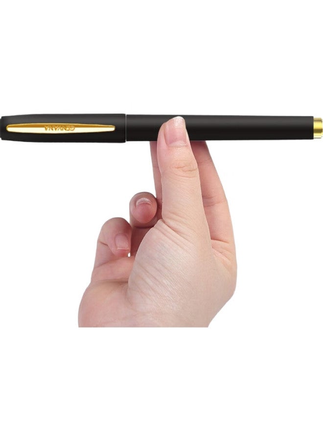 GENVANA Jin Wanian [Large Capacity] 0.5Mm Black Gel Pen, Signature Pen, Wear-Resistant Tip, Office Signing Pen, Frosted Barrel, 12 Pens/Box, G-1325 - Image 3