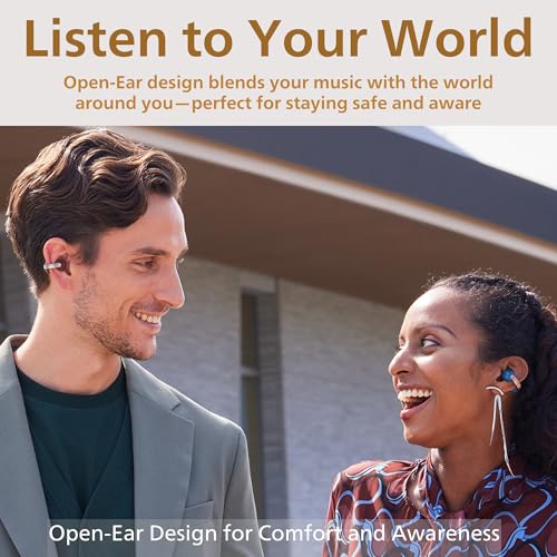 JVC سماعات جي في سي نيرفون اللاسلكية الحقيقية - سماعات أذن مفتوحة - بلوتوث 5.3 - 24 ساعة تشغيل - مقاومة للماء IPX4 - ميكروفون مدمج - وعي وراحة - سماعات أذن مع مشبك - HANP1T - Image 2