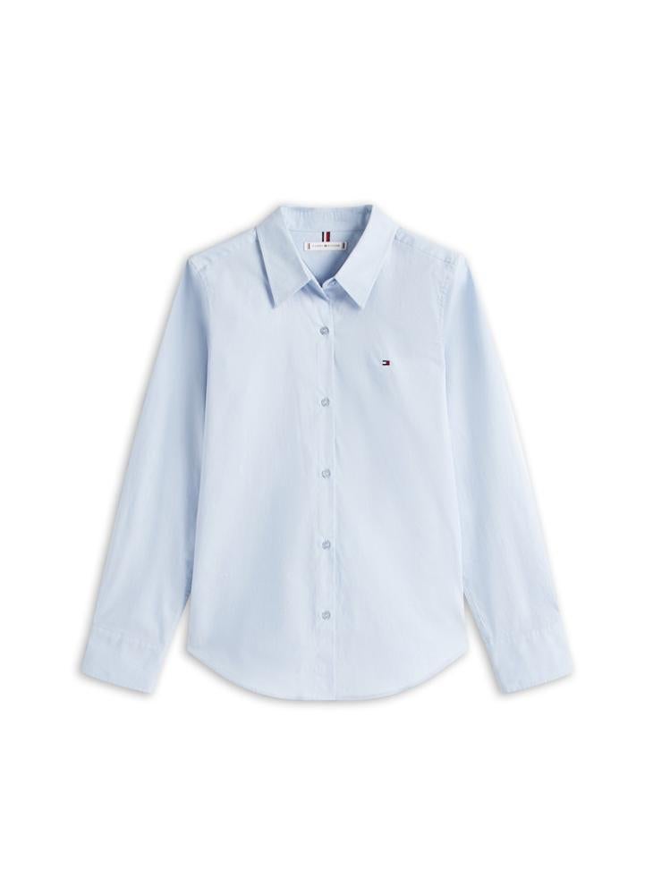 TOMMY HILFIGER Regular Fit Flag Embroidery Poplin Shirt - Image 4