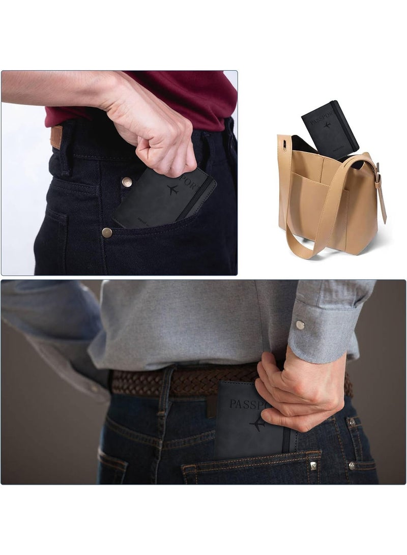 Passport Holder for Travel Essentials, Passport Wallet Cover Case for Travel Must Haves Accessories,Passport Book Holders for Women and Men - Image 5