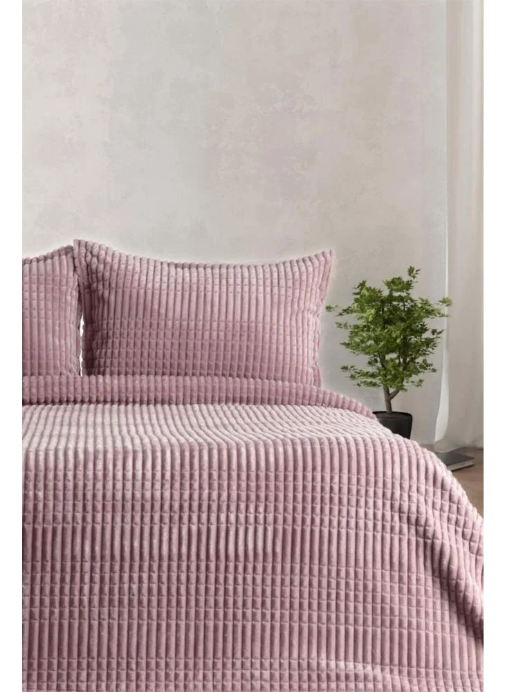 MERINOS Modern Line 3 Piece Blanket Set (Double) Powder