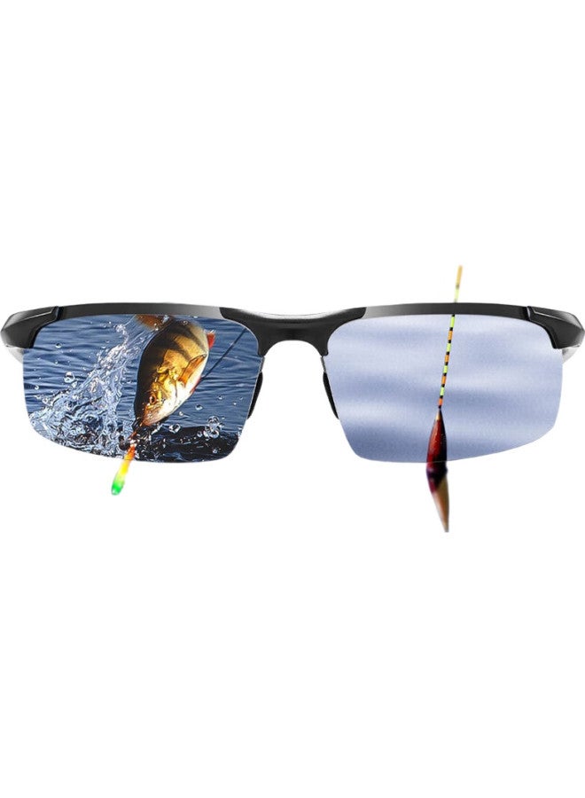 CAPONI Fishing Polarized Photochromic Sunglasses For Men Day And Night Dual-Use Driving Sunglasses Anti-Glare Fishing Eyewear - Image 1
