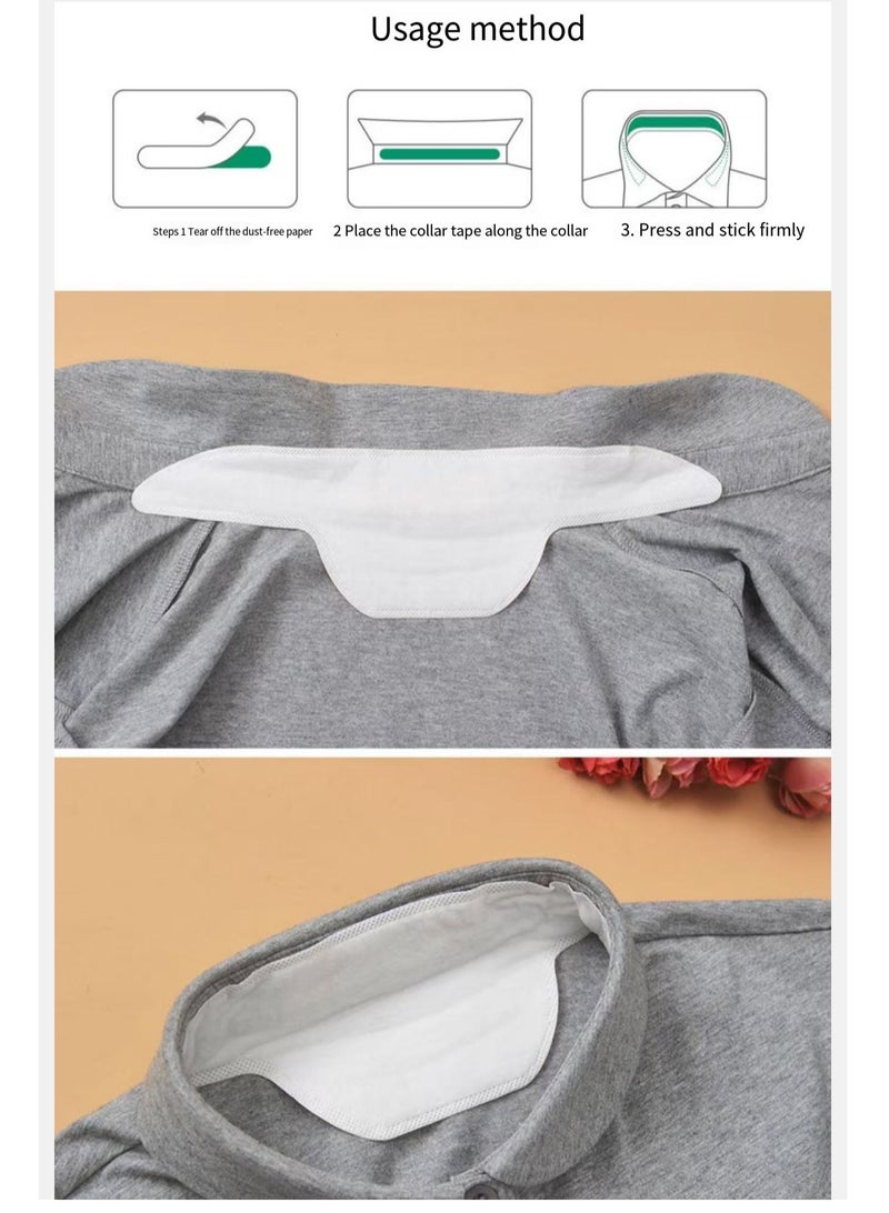 Generic 10pcs Sweat Absorbing Stickers, Collar, Brim, And Hat Sweat Absorbing Stickers, White Anti Dirt Stickers, And Disposable Anti Sweat Stickers,Invisible Collar Protector Sweat Pad  - Image 3