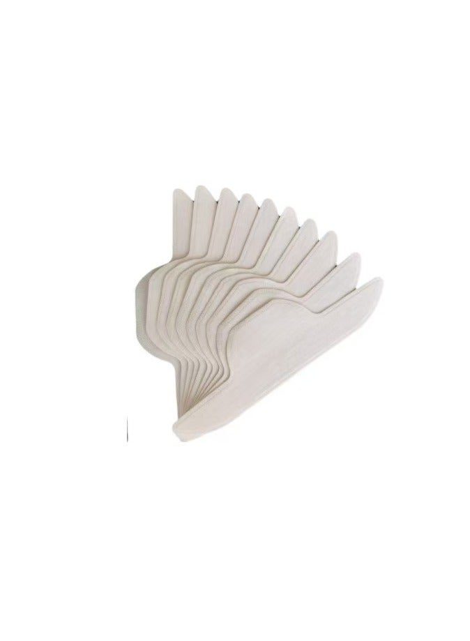 Generic 10pcs Sweat Absorbing Stickers, Collar, Brim, And Hat Sweat Absorbing Stickers, White Anti Dirt Stickers, And Disposable Anti Sweat Stickers,Invisible Collar Protector Sweat Pad  - Image 1