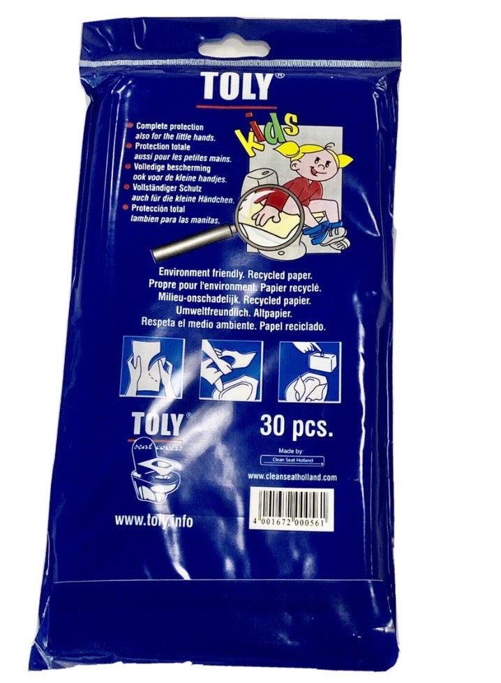 Toly Kids 10 - Disposable Toilet Seat Covers for Kids | Fun Cartoon Stickers, Hygienic & Flushable (10 Sheets, 1 Pack) | Travel-Friendly & Safe - Image 2