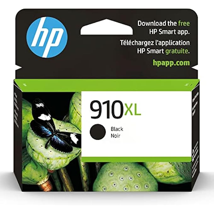 910XL BLACK HIGH-YIELD INK CARTRIDGE FOR PRINTERS | WORKS WITH PRINTER SERIES: OFFICEJET 8010, 8020; OFFICEJET PRO 8020, 8030 | ELIGIBLE FOR INSTANT INK | 3YL65AN - Image 1