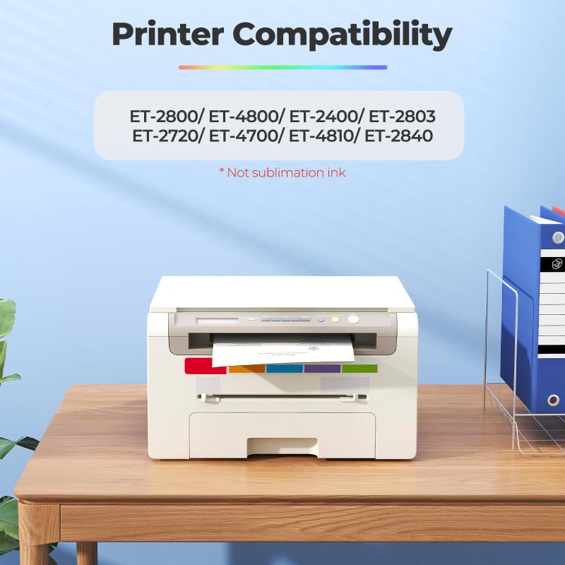 Trokliey زجاجات إعادة تعبئة الحبر EPT522 المتوافقة ET-2800 ET-2400 ET-4800 ET-2803 ET 2800 ET 4800 لزجاجات الحبر EPT522 لطابعات ET2800 ET 2400 ET4800 ET2400 ET 2803 ET2803 ET-2720 ET-4700 ET-4810 ET-2840 - Image 2
