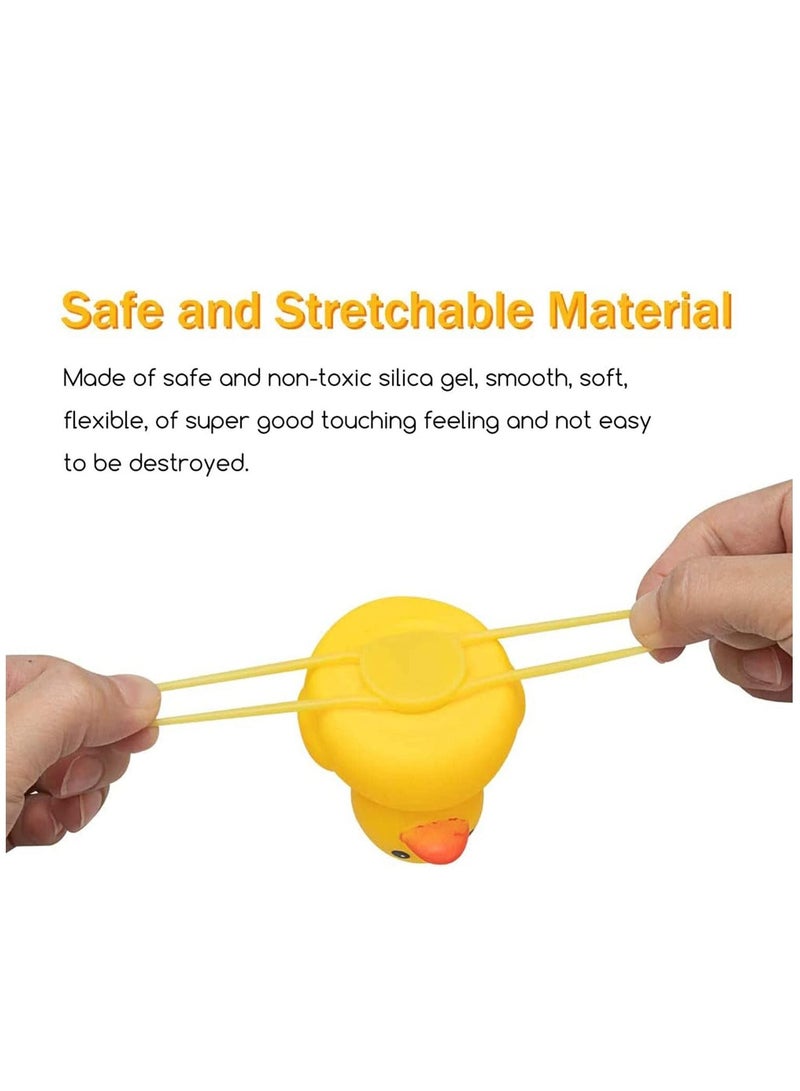 SYOSI Luminous Three-Level Head Bamboo Dragonfly Helmet, Bicycle Light, Local Duck Rubber, Duck Toy Car Ornaments, Yellow Duck Car Dashboard, Decorations Squeeze Duck Bicycle Horns 3 Colors - Image 3