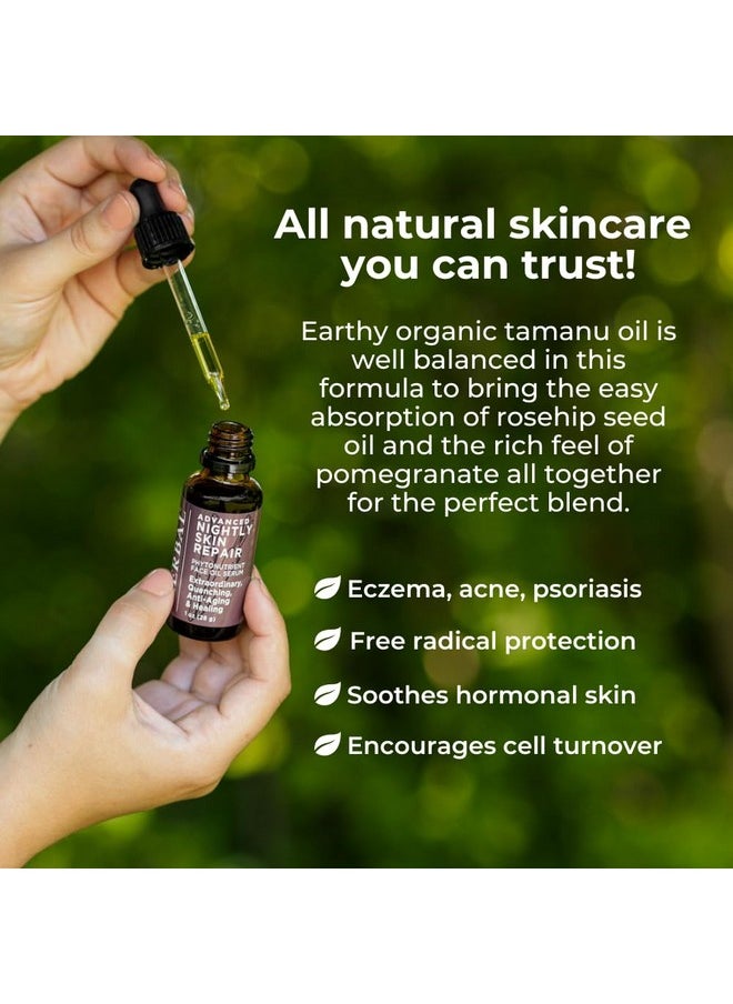 Ora's Amazing Herbal - Advanced Nightly Repair Tamanu Oil Blend Vegan Face Serum Retinol Free Antiaging Face Oil Ora'S Amazing Herbal 1 Oz - Image 1
