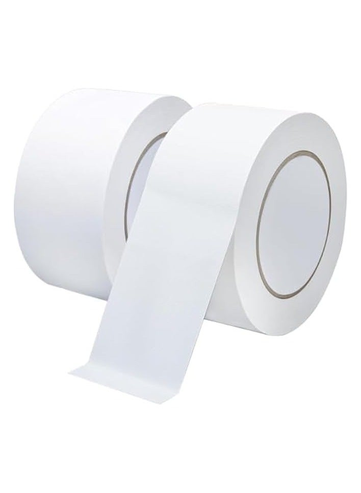 erorex 2 Roll White Duct Tape Heavy Duty Waterproof, 5cm x 10m, 7.5 Mils Thickness Strong Adhesive Sticky, No Residue, Easy Tear by Hand for Home Repairs Indoor Outdoor Crafts Packing HVAC and Constructio  - Image 1