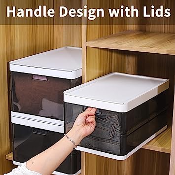 Dhadh Dhadh Wardrobe Closet Organizer Storage Bins with Lids Large3Packs 2  - Image 5