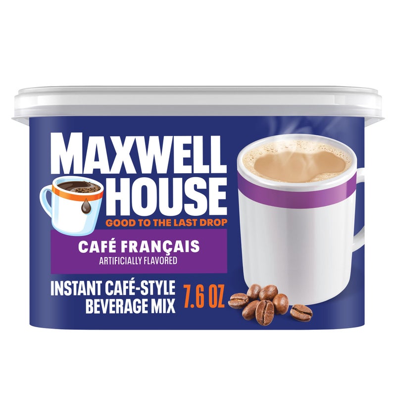 Maxwell House Instant CafeStyle Beverage Mix Easy to Prepare 1 Canister for Quick Morning Coffee or Afternoon Treat Cafe Francais Kosher Dairy 76 oz Packaging May Vary - Image 3