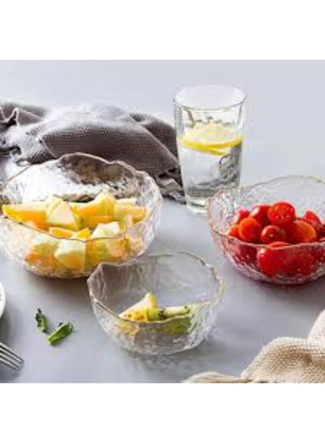 Bowls and glass plates set, 3 pieces in different sizes – serving dish for desserts and appetizers - Image 3