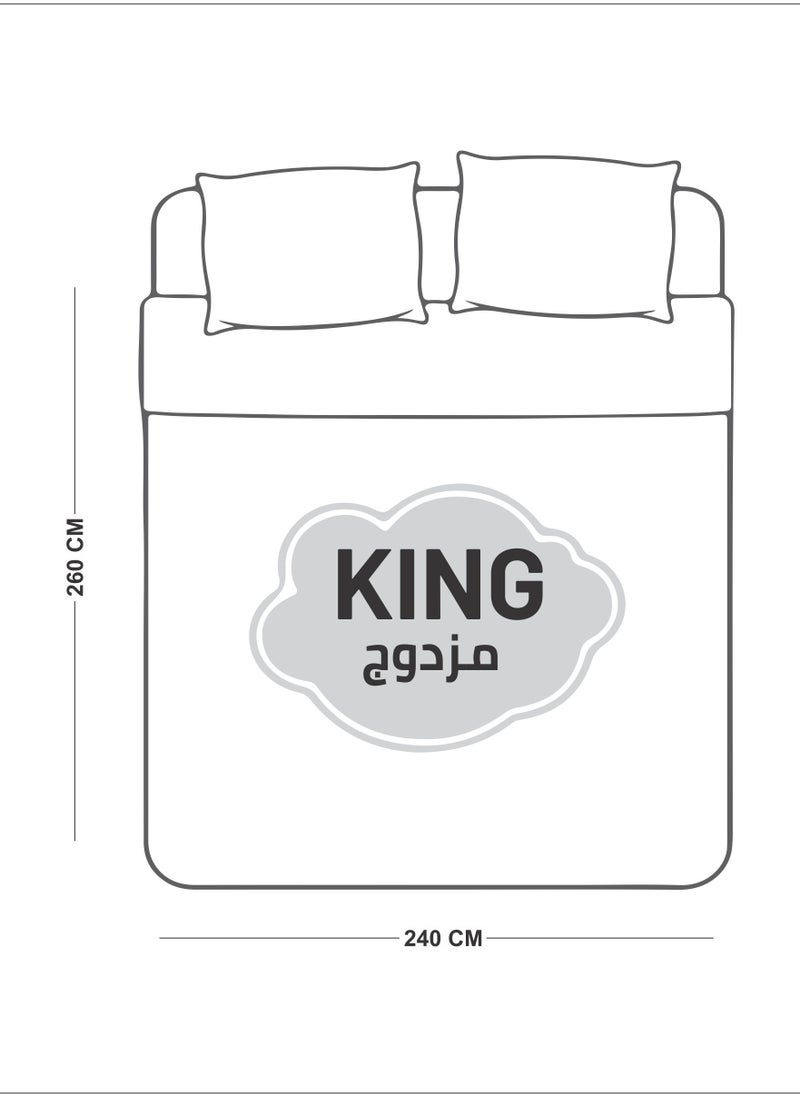 Donetella - 3 Piece Hotel Style Duvet Cover 100% Cotton 300 Thread Count Hotel Satin Striped King Size (Without Insert)Grey - Image 1