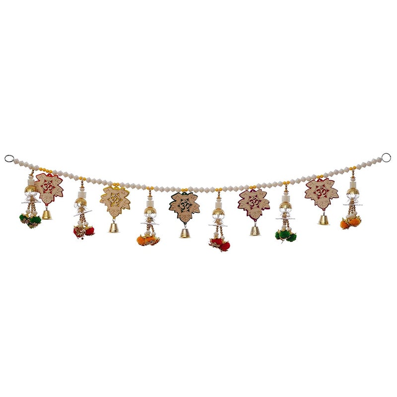 Webelkart Premium Om Handmade Door Toran for Door Entrance Door Home Decoration and Diwali Decoration| Door Toran Banderwal for Home Main Door (Multicolored)- 34 Inch - Image 1