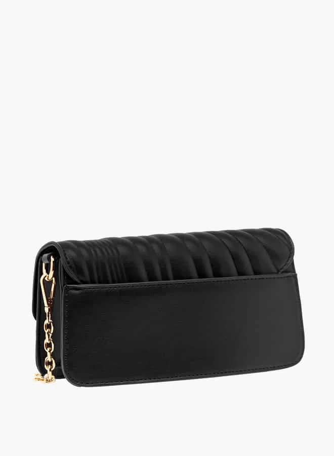 Celeste Women Quilted Crossbody Bag with Detachable Strap and Twist Lock Closure