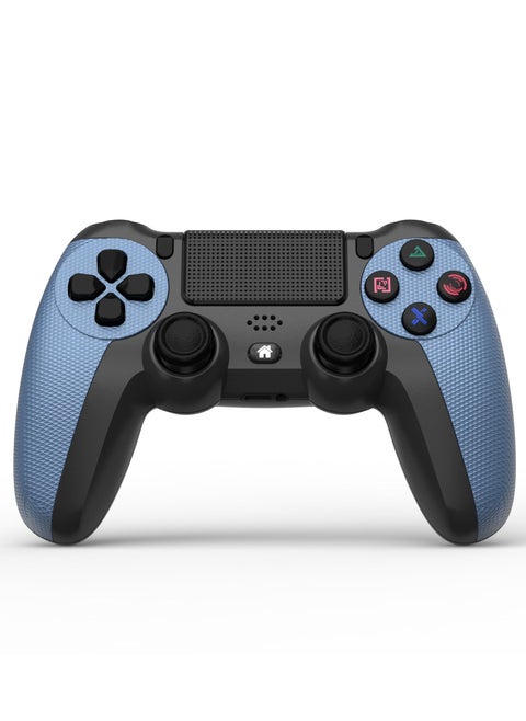 Wireless Controller for PS4/PS4 Slim/PS4 Pro/PC Anti-Slip Gamepad Hand Joystick with USB Cable & Dual Vibration & Clickable Touchpad & Audio Function & LED Light