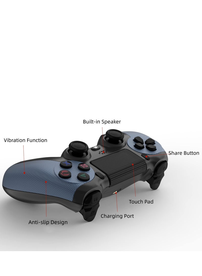 XICEN - Wireless Controller for PS4/PS4 Slim/PS4 Pro/PC Anti-Slip Gamepad Hand Joystick with USB Cable & Dual Vibration & Clickable Touchpad & Audio Function & LED Light - Image 1