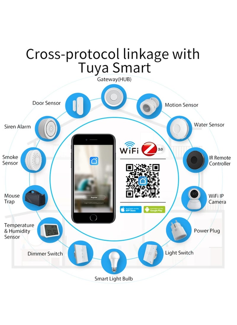 Generic Tuya Zigbee 3.0 Hub Gateway - Smart Home Controller Compatible with Alexa & Google Home, WiFi & Wired Connectivity, Works with Smart Life App for Seamless Automation  - Image 3