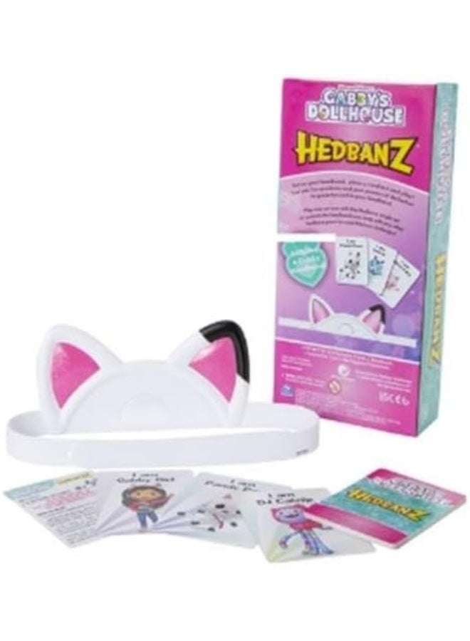 Spin Master Games لعبة سبين ماستر هيدبانز إصدار جابي من منزل الدمى | لعبة تخمين للأطفال مع رباط رأس بأذني قطة وبطاقات شخصيات | لعبة عائلية ممتعة للأعمار من 3 سنوات فما فوق