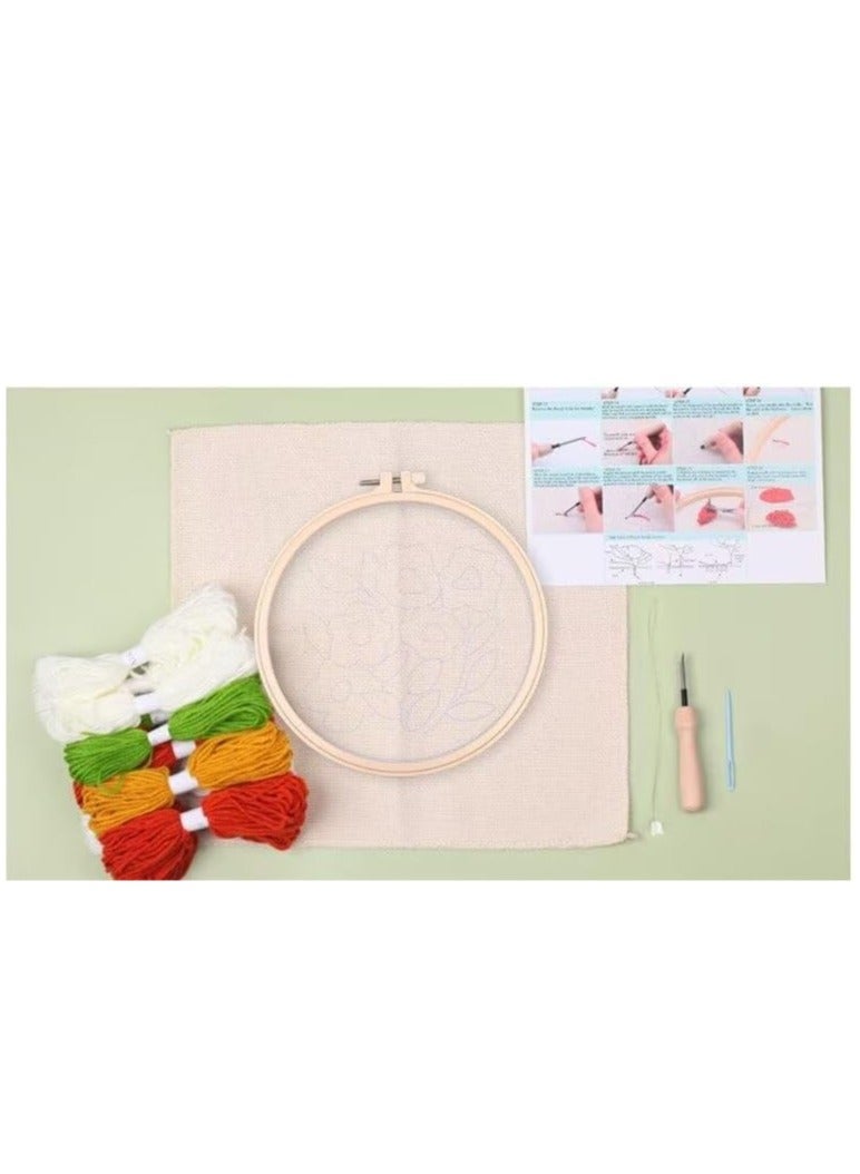 Punch Needle Kit Creative Cute DIY Embroidery Kit Carpet Crochet Kit for Beginners DIY Home Crafts (Rainbow Unicorn) - Image 3