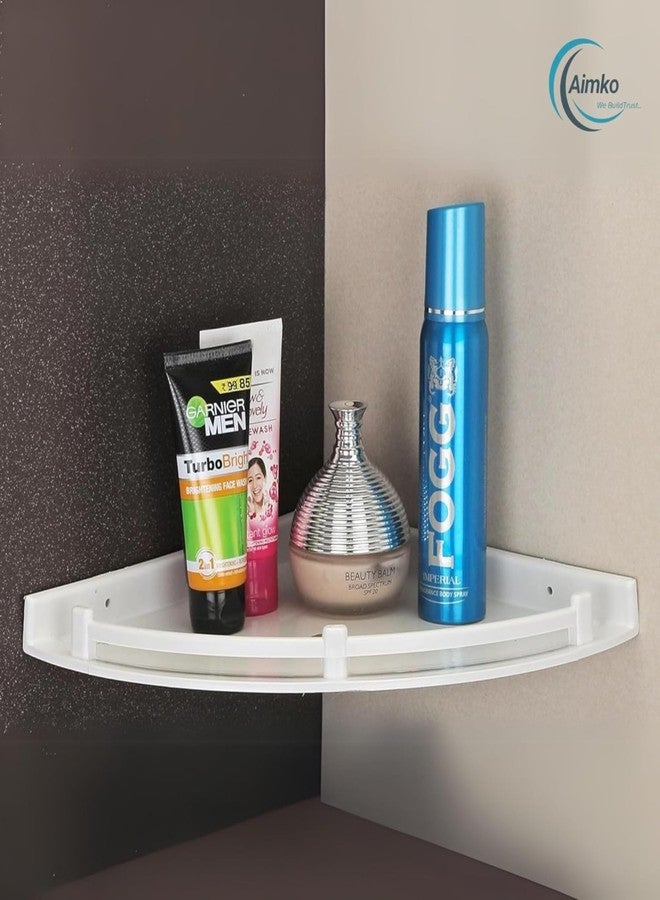 Aimko Multipurpose Wall Organizer Shelf for Bathroom, Kitchen & Living Room | Polypropylene Wall Mounted Storage Rack | Space-Saving Shelf for Toiletries, Essentials & Décor - Image 5