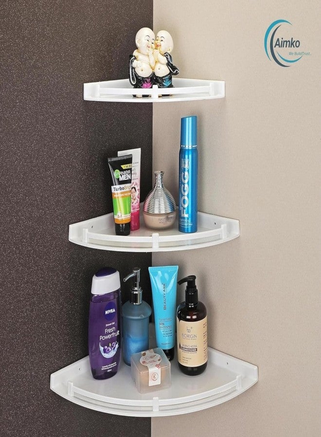 Aimko Multipurpose Wall Organizer Shelf for Bathroom, Kitchen & Living Room | Polypropylene Wall Mounted Storage Rack | Space-Saving Shelf for Toiletries, Essentials & Décor - Image 4