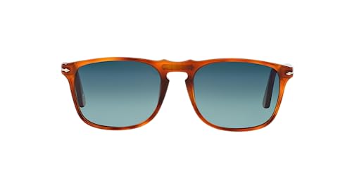 Persol Unisex PO3059S Square Sunglasses, Terra Di Siena/Blue Gradient Polarized, 54 mm - Image 1