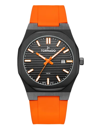 تورنيدو ساعة يد رجالية تناظرية بسوار سيليكون