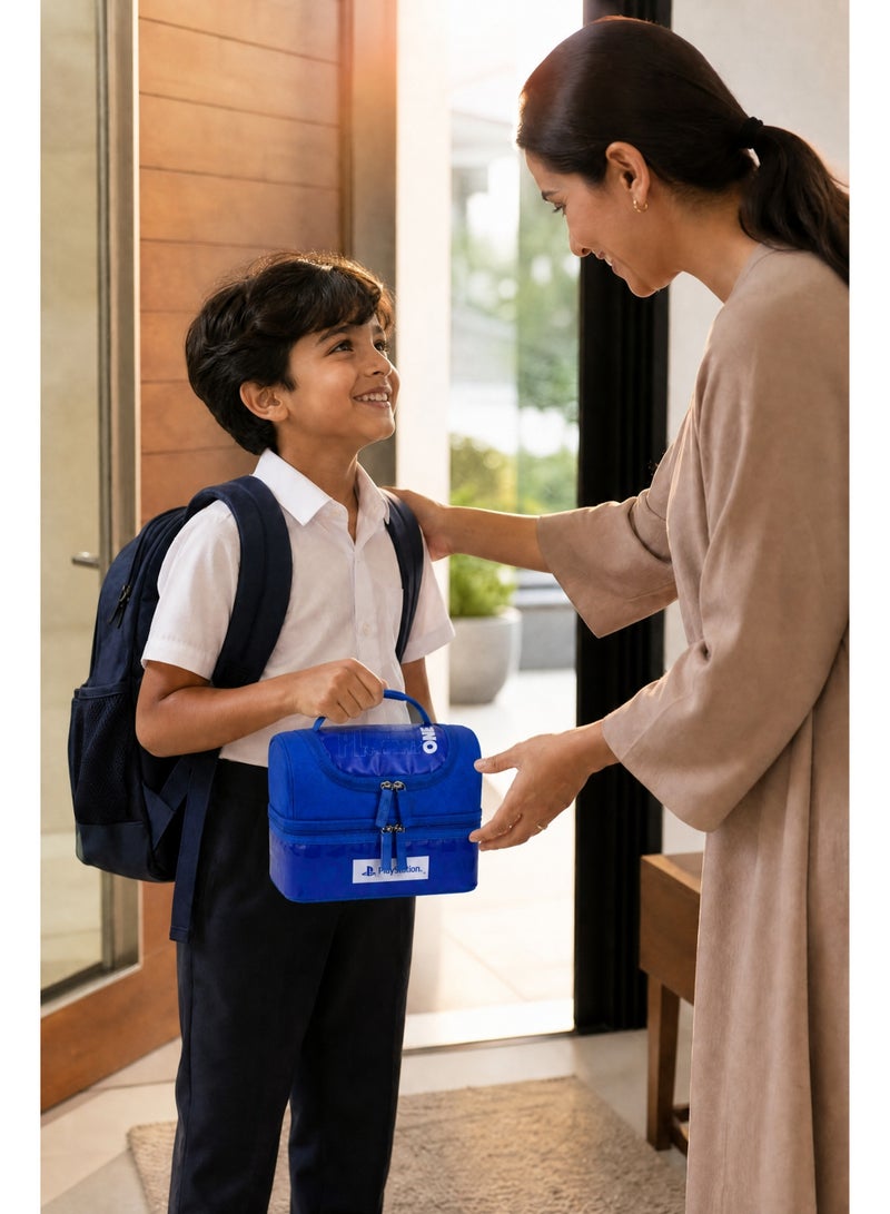 Sony PlayStation Regular Lunch Bag | Insulated Dual Compartment Lunch Bag for Kids & Teens | Gaming-Themed Lunch Tote for School, Travel & Work | PlayStation Lunch Box Bag - Image 2