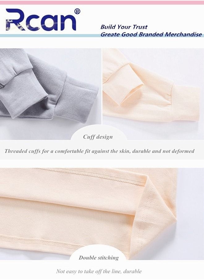 Rcan - Women's Thermal Underwear Set Crew Neck Long Sleeve Winter  Base Layer Bottom Shirt 2 Piece Slim Fit Top and Trousers Plus Size - Image 1