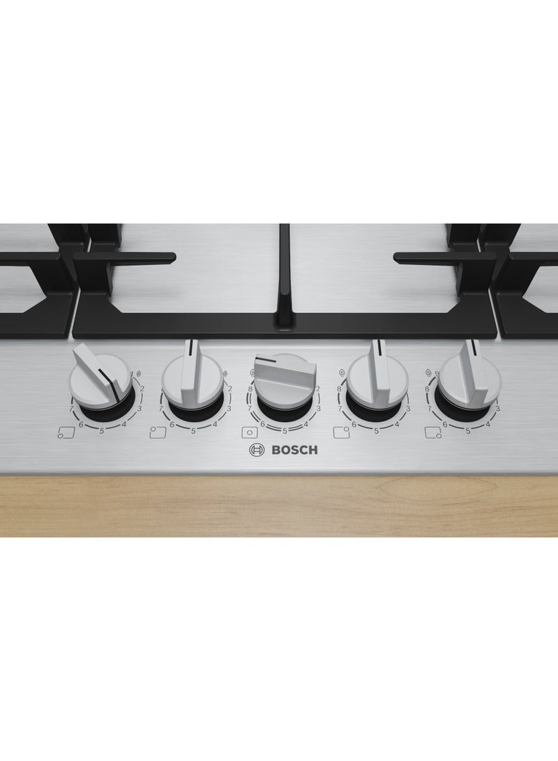 BOSCH Series 6 Gas hob 90 cm Stainless steel PCR9A5I90 PCR9A5I90 Stainless steel - Image 2