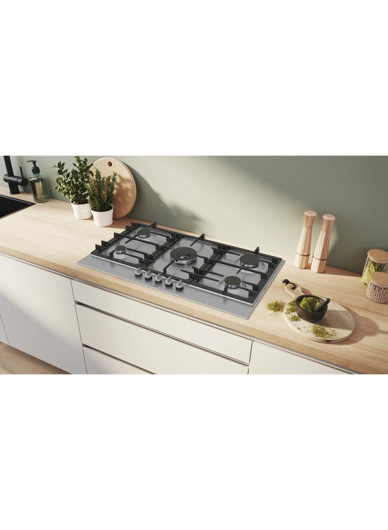 BOSCH Series 6 Gas hob 90 cm Stainless steel PCR9A5I90 PCR9A5I90 Stainless steel - Image 3