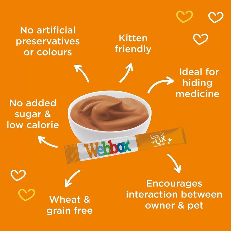 Webbox 5 Lick-E-Lix Chicken Cat Treats, 15g - Image 3