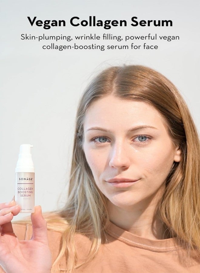 Sonage Collagen Boosting Serum: Vegan Anti-Aging Face Serum | Plumps, Smooths, Minimizes Pores, Wrinkles (7.5ml) - Image 2