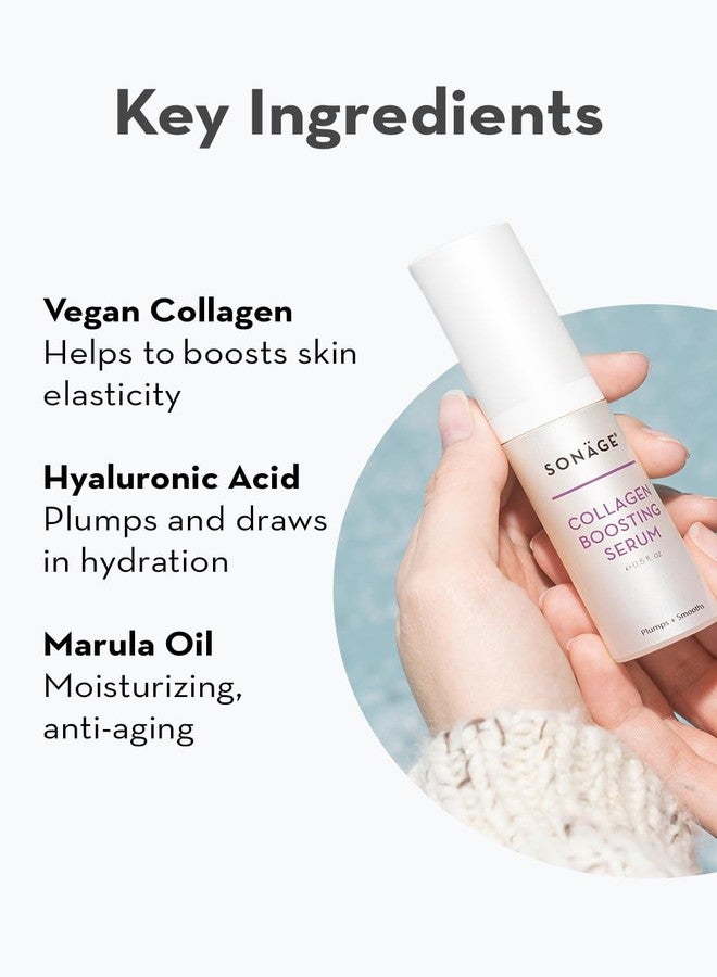 Sonage Collagen Boosting Serum: Vegan Anti-Aging Face Serum | Plumps, Smooths, Minimizes Pores, Wrinkles (7.5ml) - Image 3