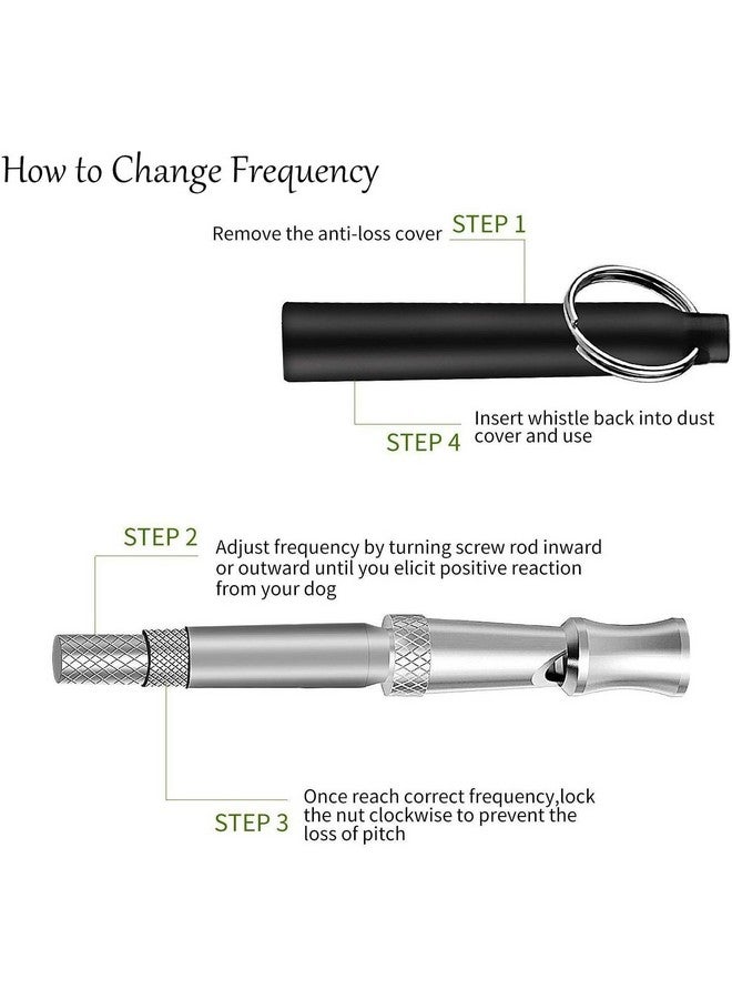 مجموعة تدريب الحيوانات الأليفة بصافرة عالية التردد بالموجات فوق الصوتية والتحكم في النباح وإيقاف النباح مثالية للكلاب والجراء (أسود) - Image 5