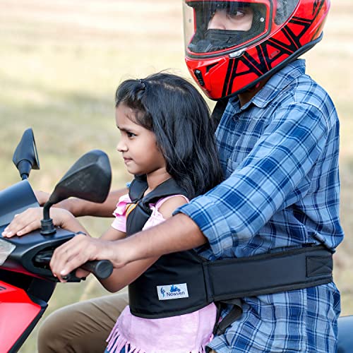 Newven Two Wheeler Child Safety Belt Adjustable Harness Belt for Motorcycle Ride Strap with Night Reflector and Double Buckled Safety Protection - Image 3