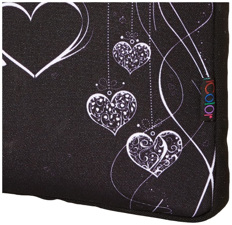 iColor Purple Butterflies Canvas Laptop Carrying Shoulder Sleeve Case Protective Bag Briefcase Fits 11.6 12 12.9 13 13.3 Inches Laptop Ultrabook Netbook CSH-05 - Image 4