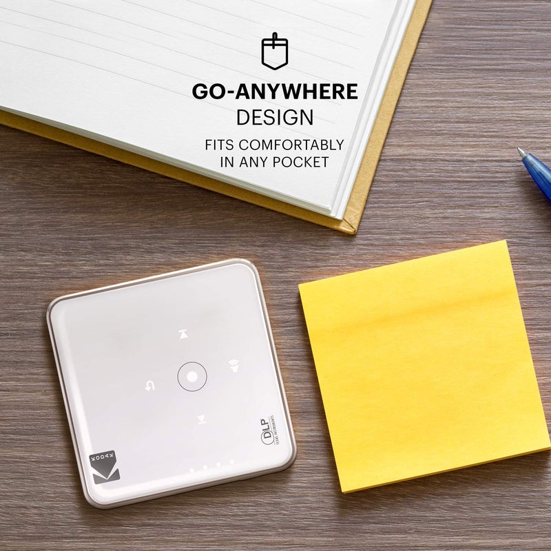 Kodak Ultra Mini Portable Projector - HD 1080p support LED DLP Rechargeable Pico Projector - 100" Display, Built-in Speaker - HDMI, USB and Micro SD - Compatible with iPhone iPad, Android Phones - Image 3