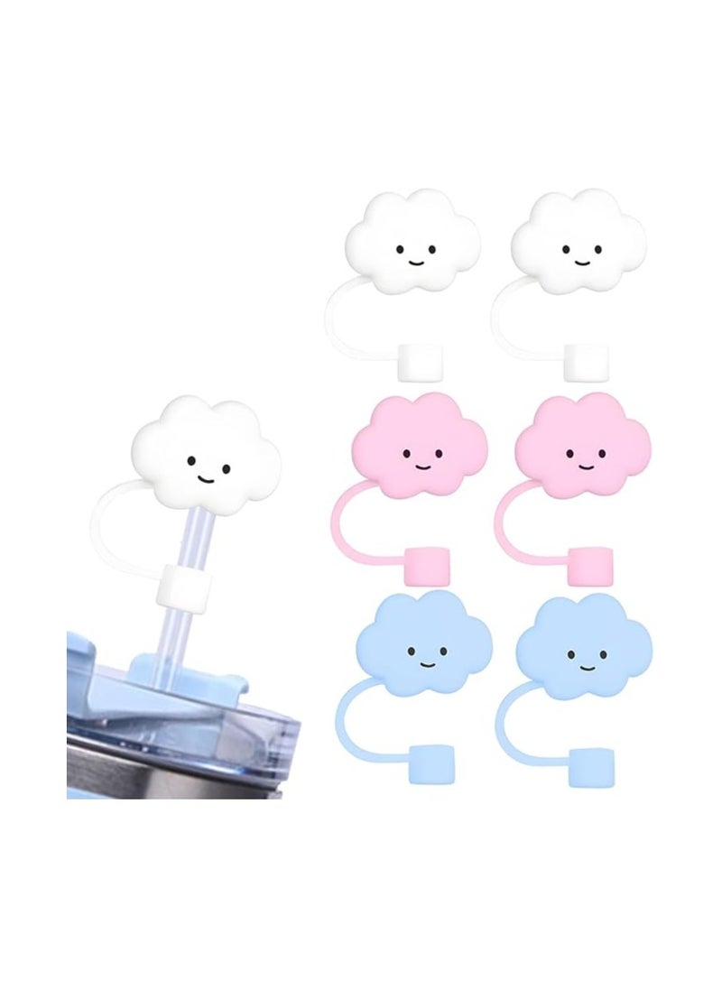Generic Compatible with Stanley 30&40 Oz Tumbler, 10mm Cloud Shape Cover, Cute Silicone Cloud Straw Covers, Straw Protectors, Soft Silicone for 10mm Straws (12, Multicolor Cloud)  - Image 1